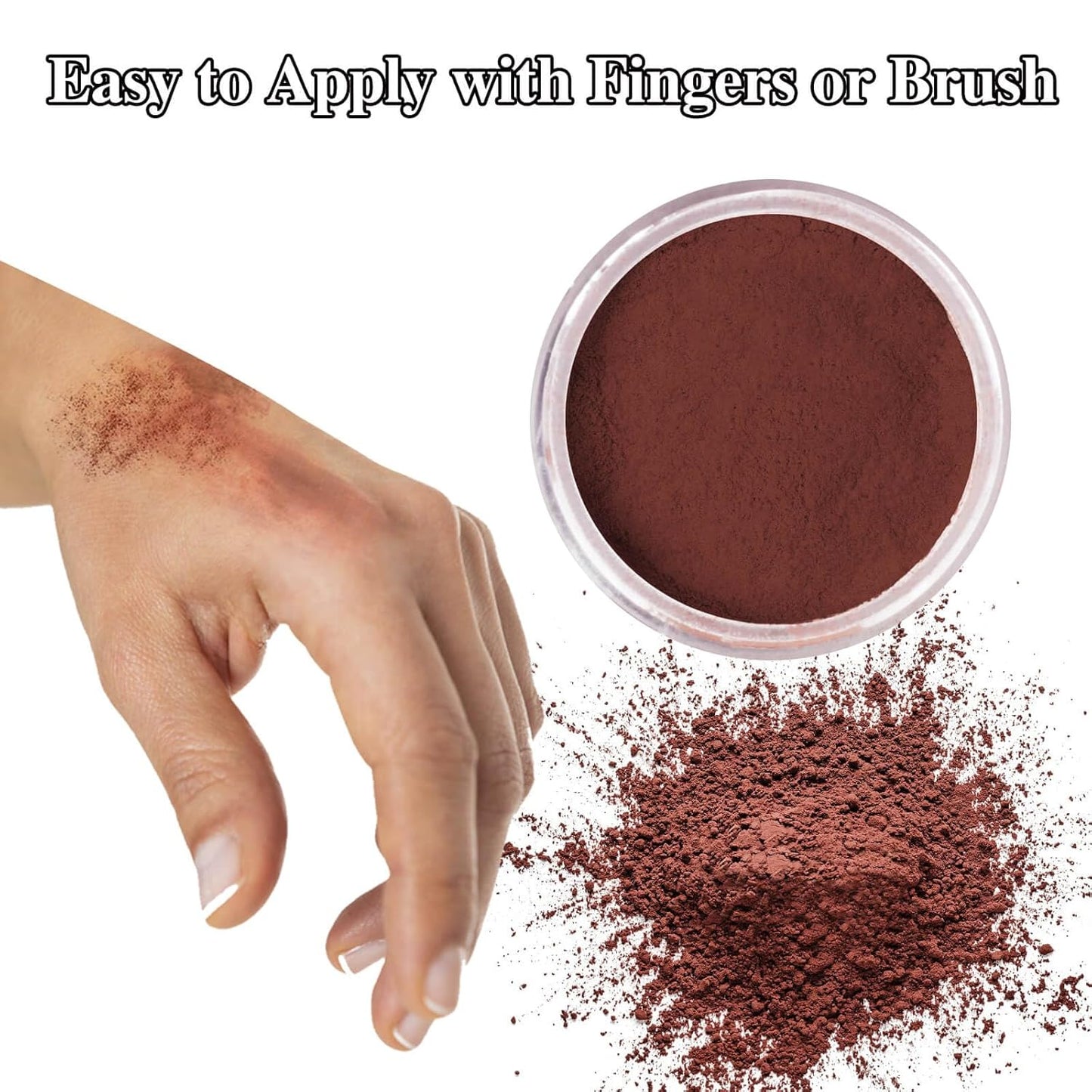 MEICOLY Brown Special Effects Powder,Ultrafine Loose Dirt Powder for Stage,Video and Movie Performances,Professional Special Effect Makeup Powder Makeup for Halloween,0.88Oz