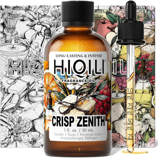 HIQILI Crisp Zenith Fragrance Oil for Diffuser, Inspired by P.RAL.Lau-ren Rd.Wht & Blu, Candle & Soap Making, Refreshing Scent for Air Freshener, Long-Lasting Aroma- 1fl oz