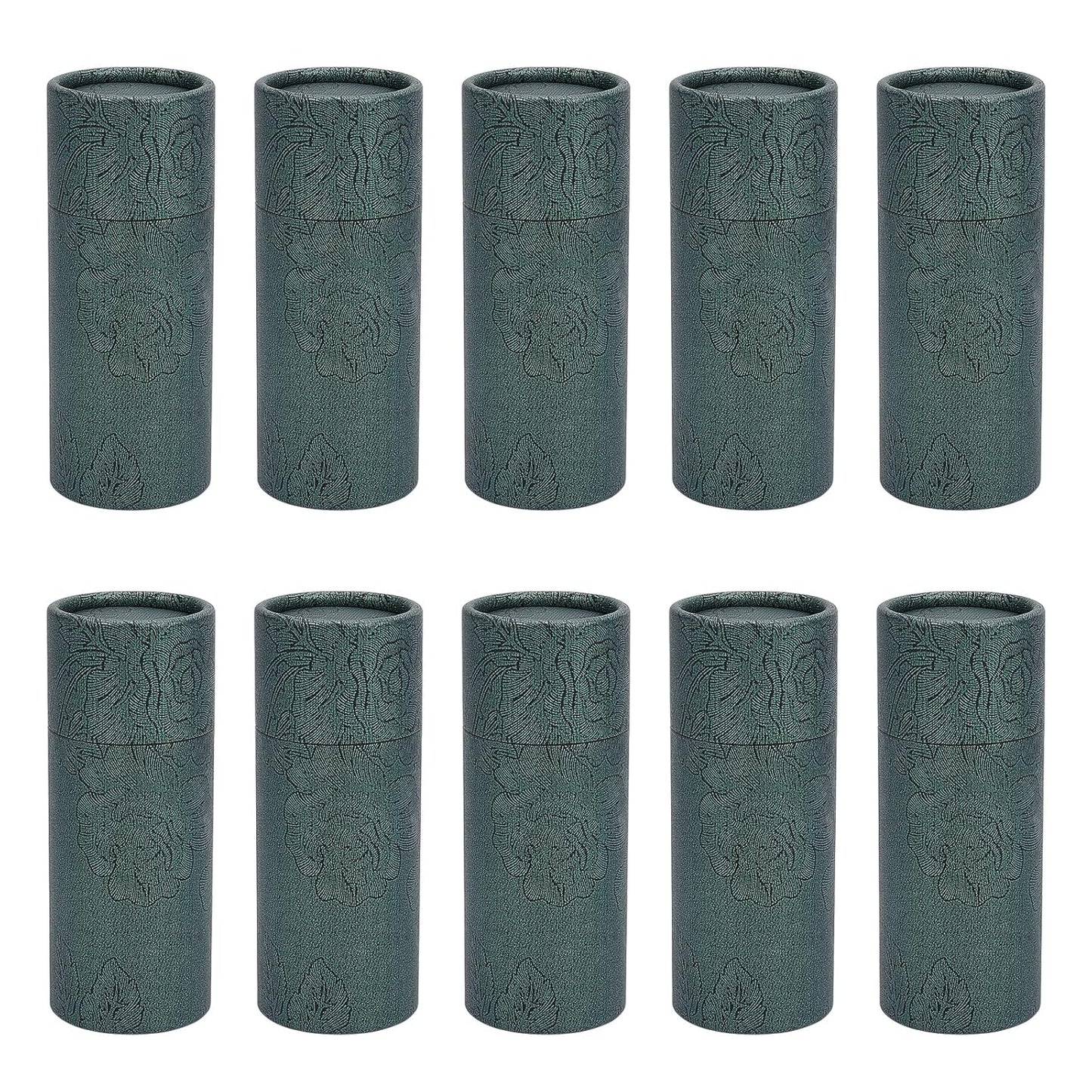 NICENEEDED 10 Pcs Empty Kraft Paper Jar, 30ml Cardboard Boxes, Essential Oil Bottle Packaging Box Round Paper Cardboard Case Gift Tube Container for Pencils Tea Caddy Coffee Cosmetic Crafts