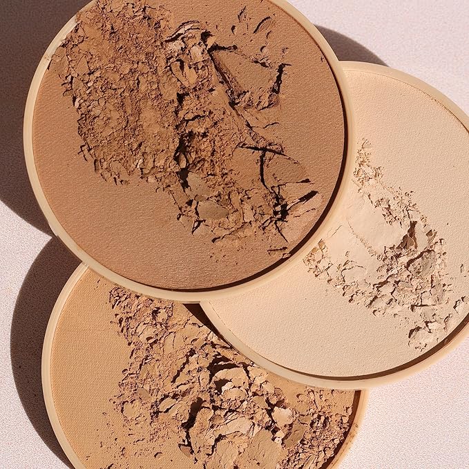 Wander Beauty Wanderlust Powder Foundation - Tan - Blurs and Evens Skin Tone - Perfects and Hydrates With Hyaluronic Acid, Aloe, Honeysuckle, & Vitamin E - Lightweight, Buildable Coverage - 0.31 oz